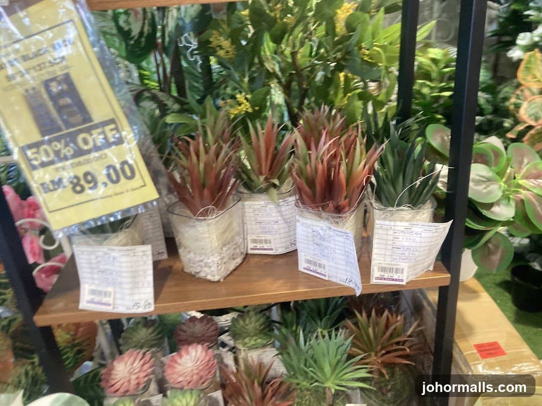 Artificial Plants on Shelves