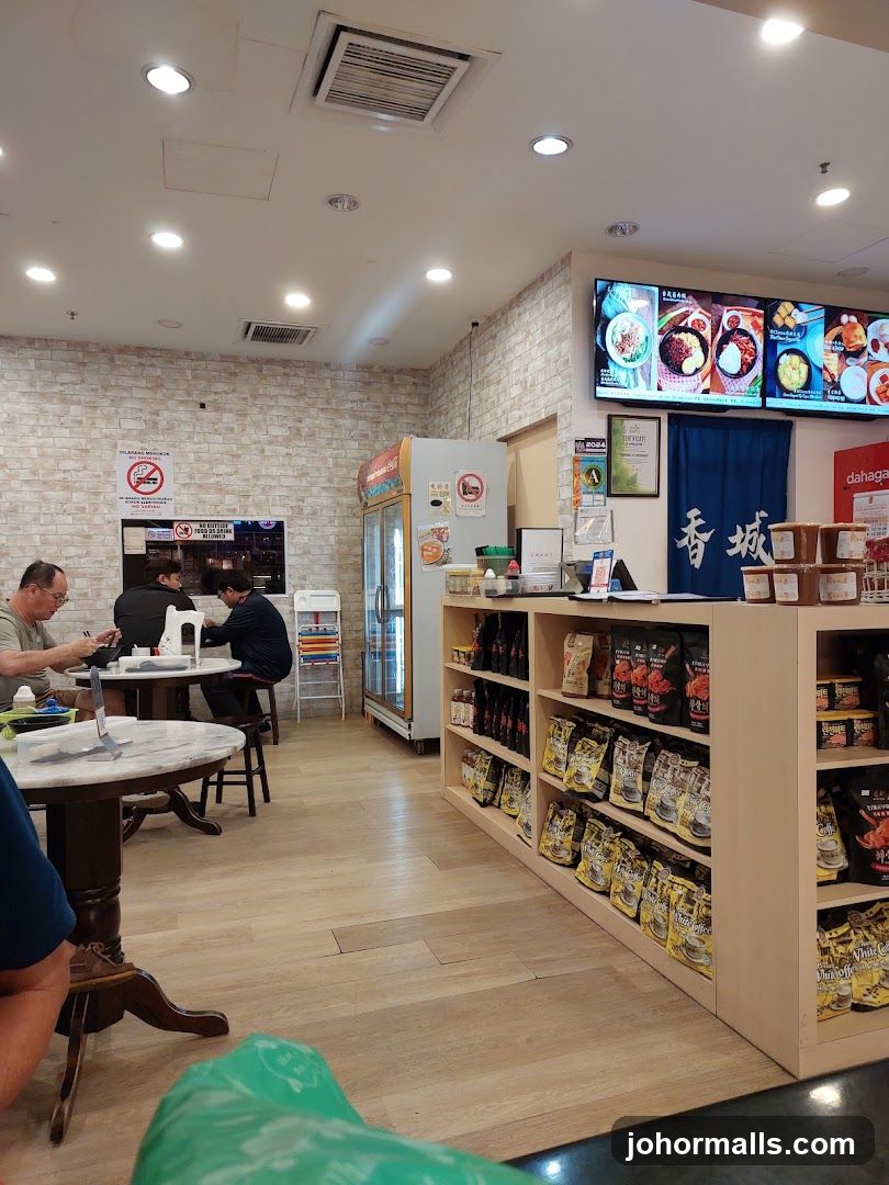 Restaurant Interior with Food Displays