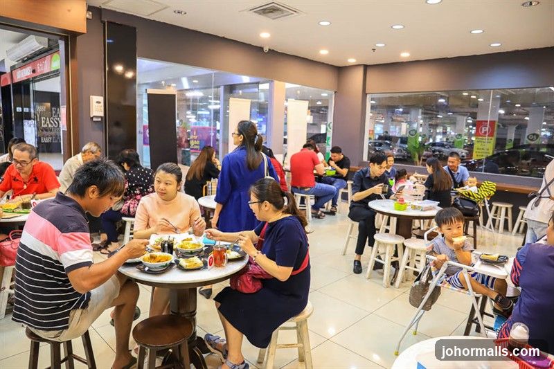 People eating at tables in a restaurant