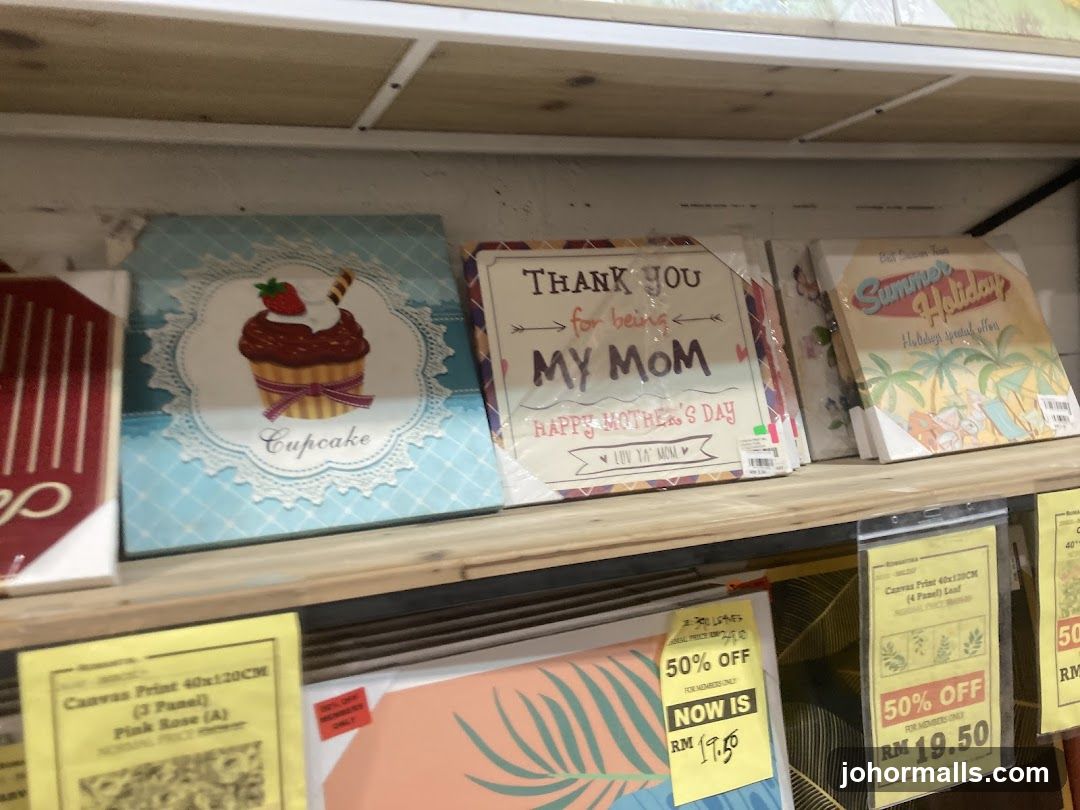 Decorative Prints on Shelf