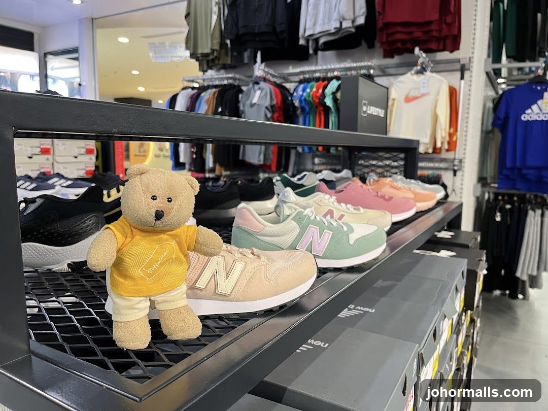 Store Display with Shoes and Apparel