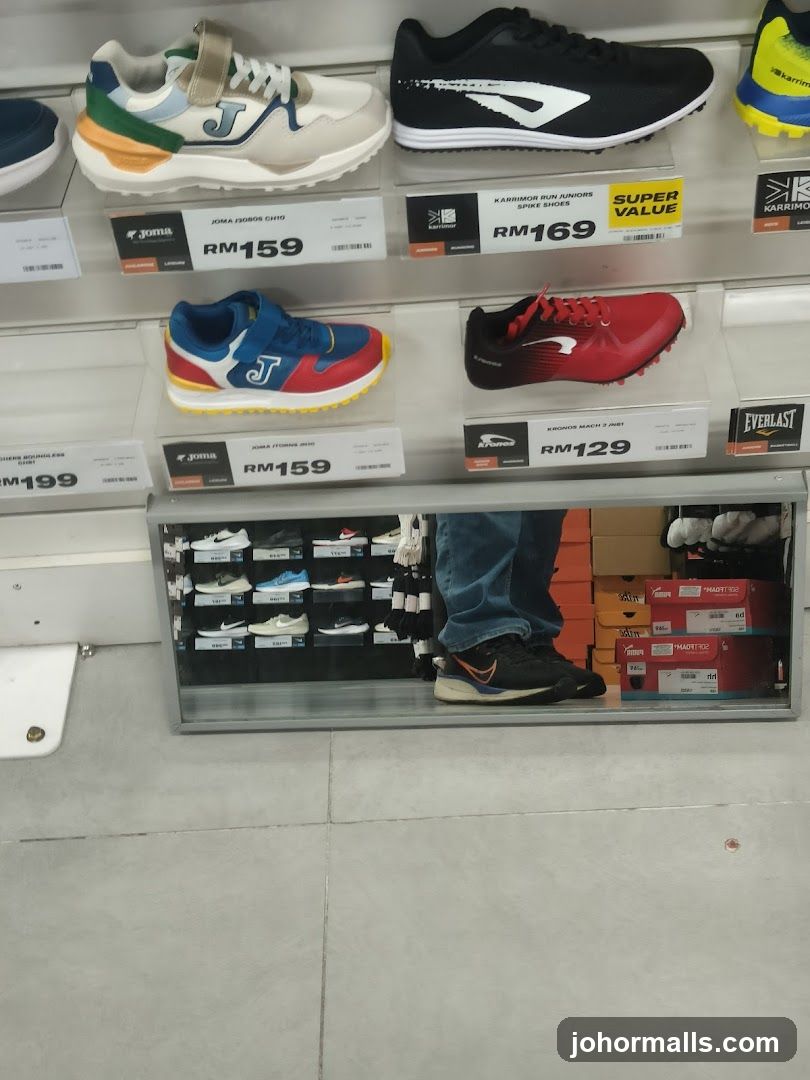 Athletic Shoes Display