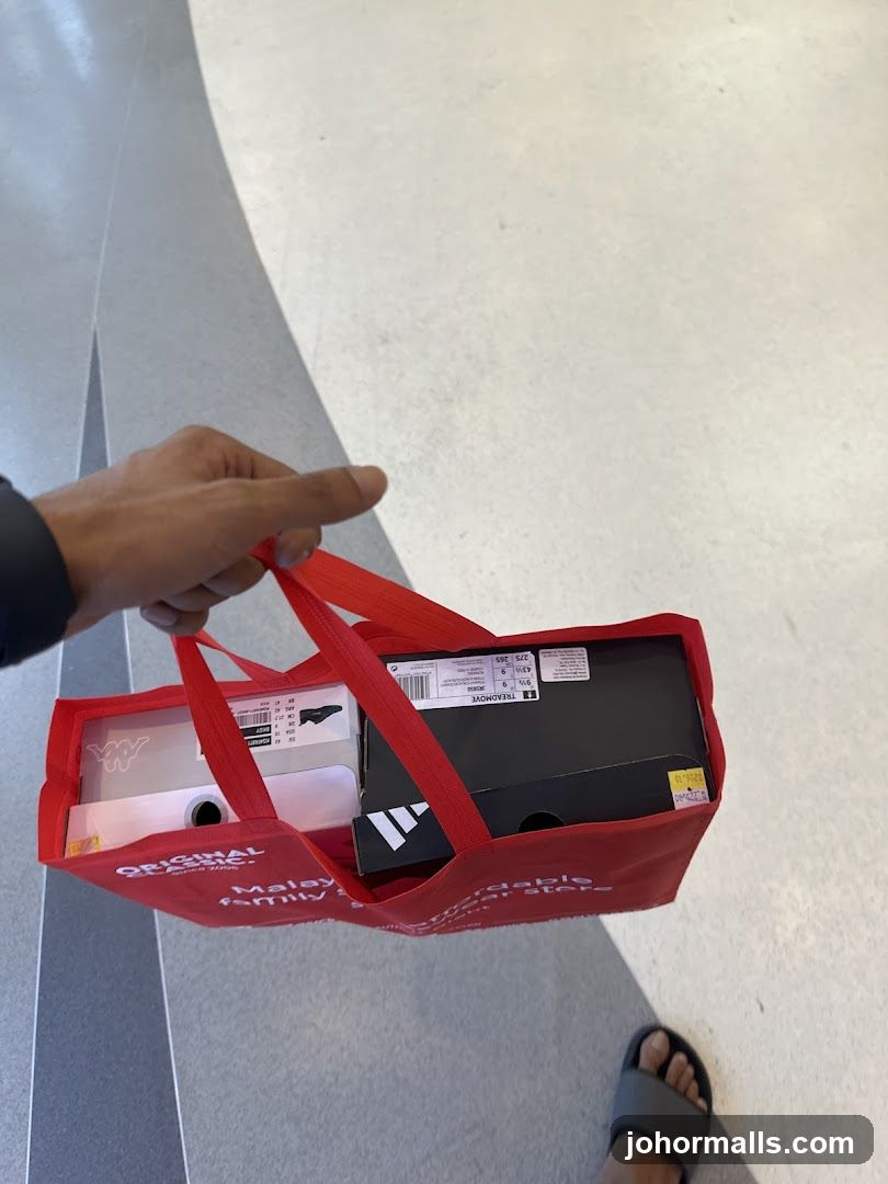 Shopping Bag with Shoe Boxes