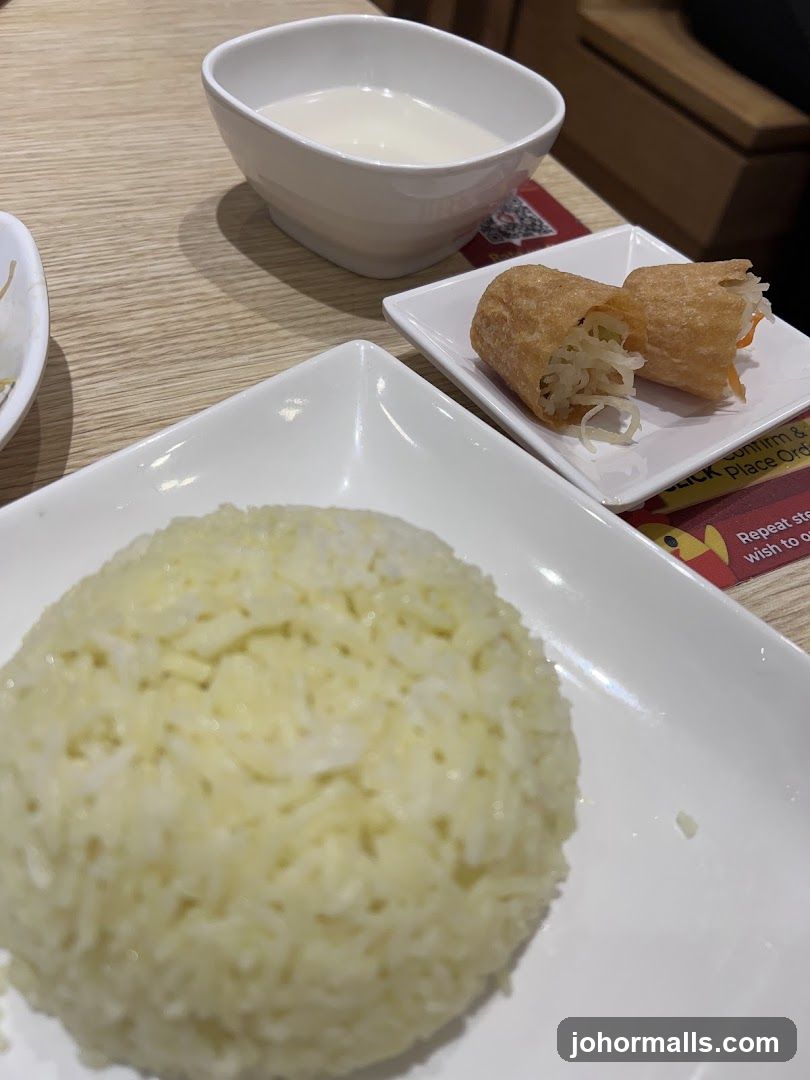 Rice and Spring Rolls