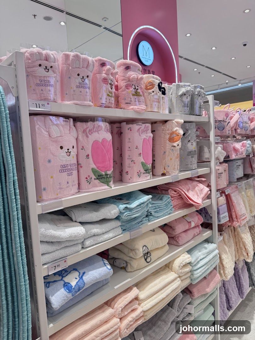 Store Display of Towels and Bath Accessories