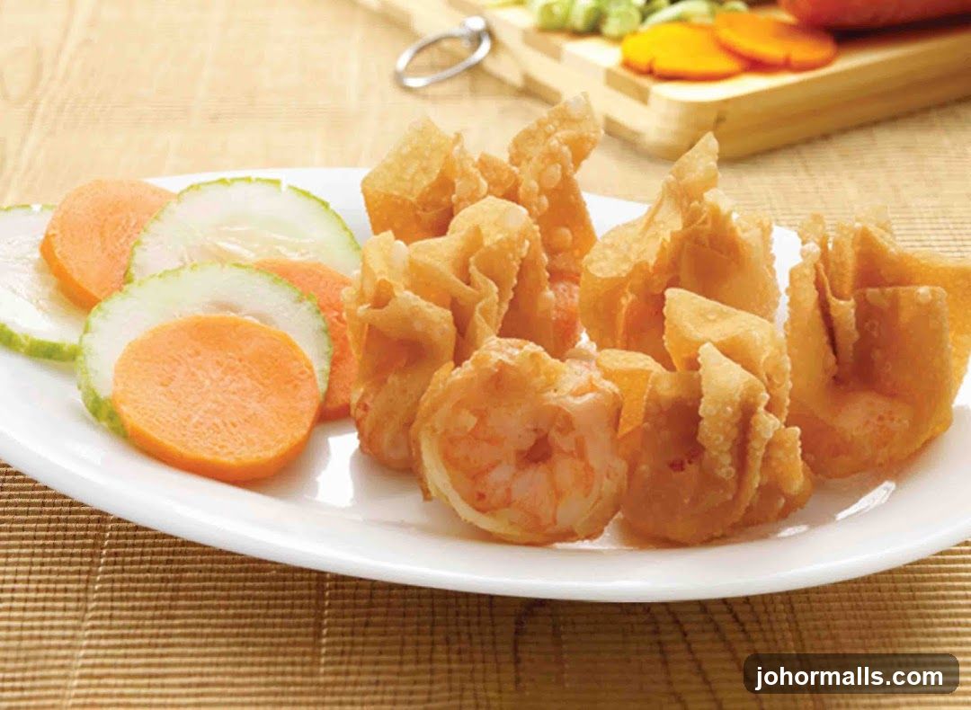 Fried Shrimp Wontons with Garnish