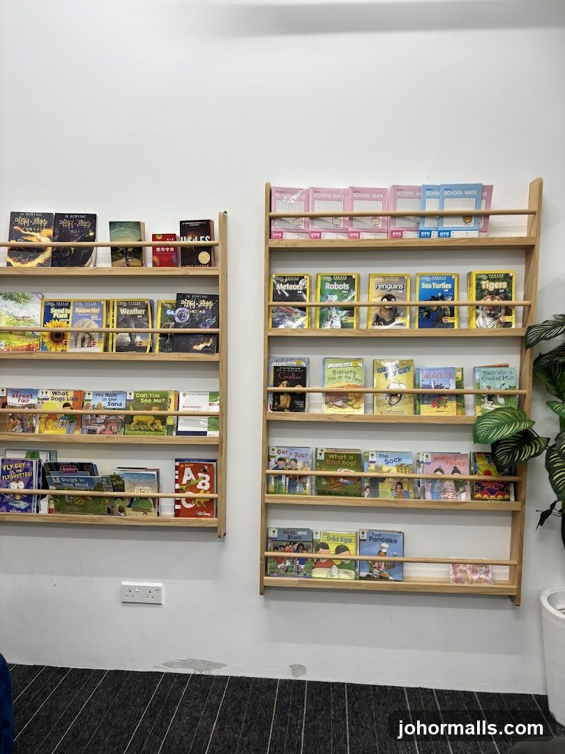 Bookshelves with children's books