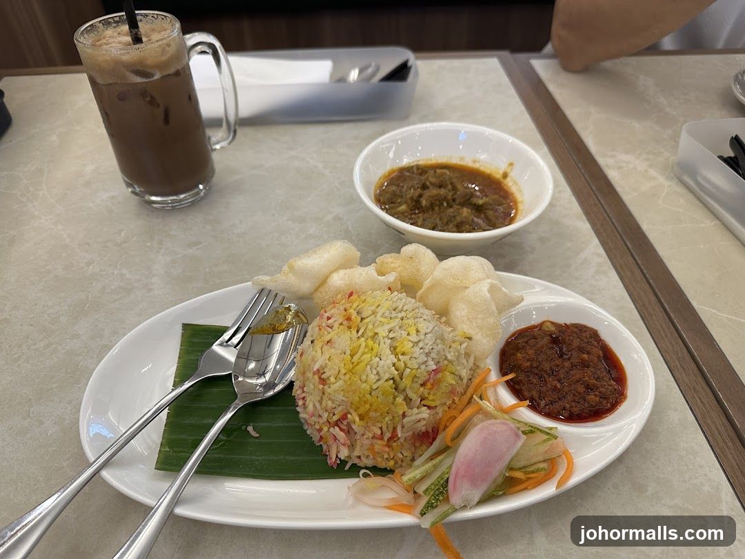 Nasi Lemak with Iced Coffee