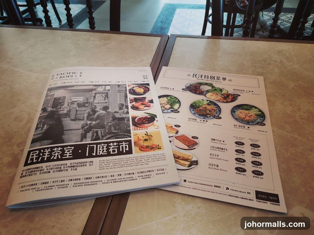 Pacific Special Menu