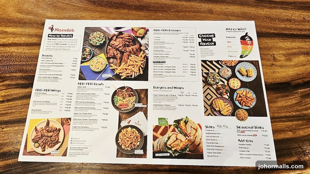 Nando's Menu