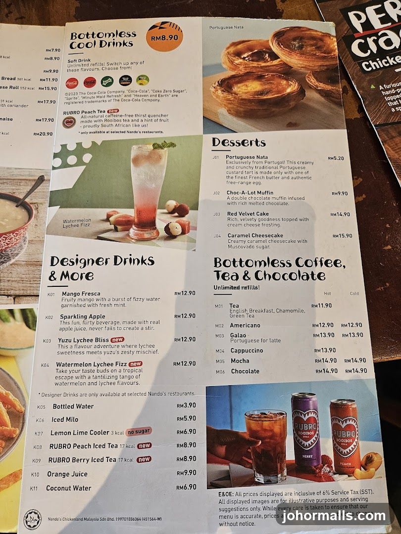 Nando's Menu