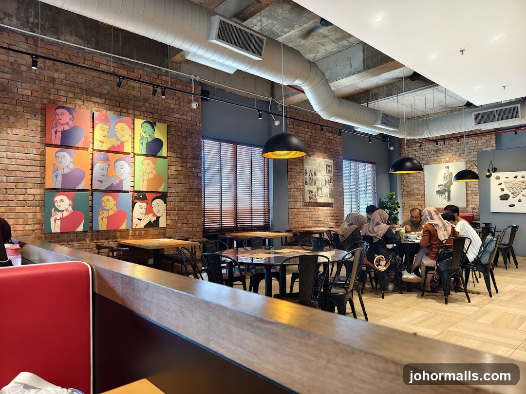 Restaurant Interior with Artwork