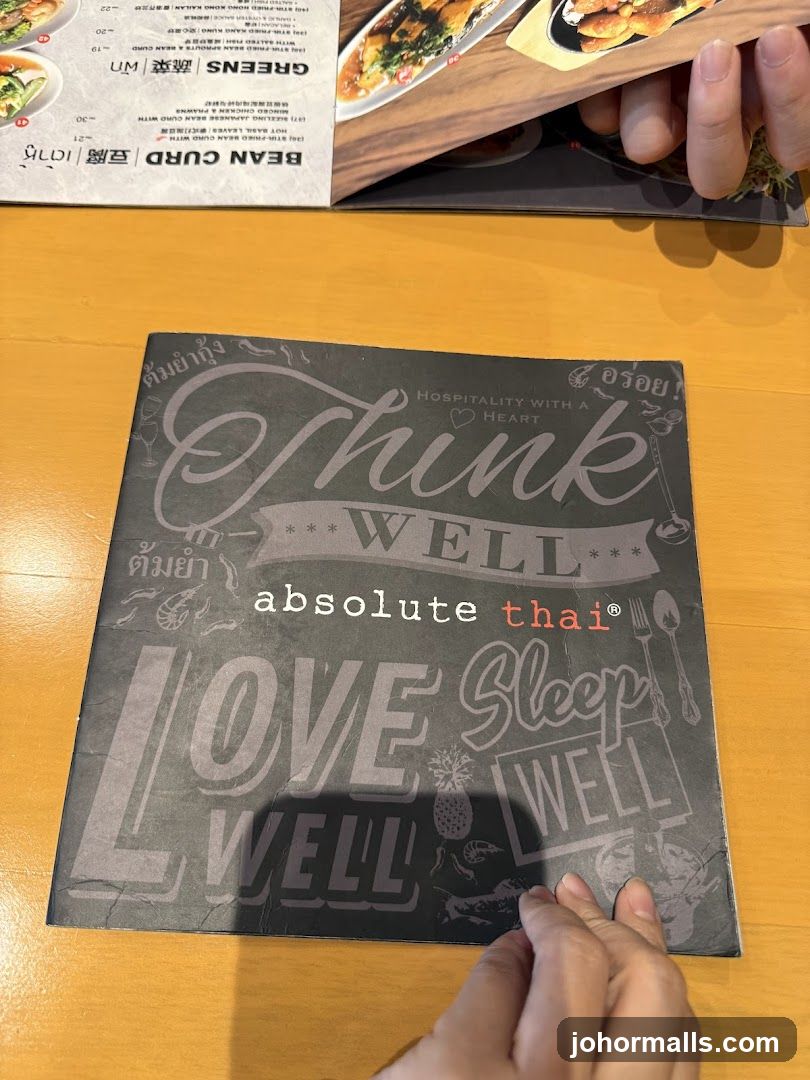 Absolute Thai Menu Cover