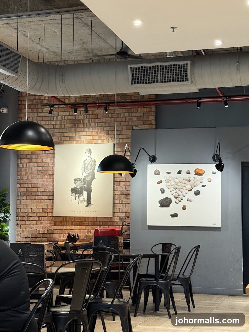 Cafe Interior with Artwork