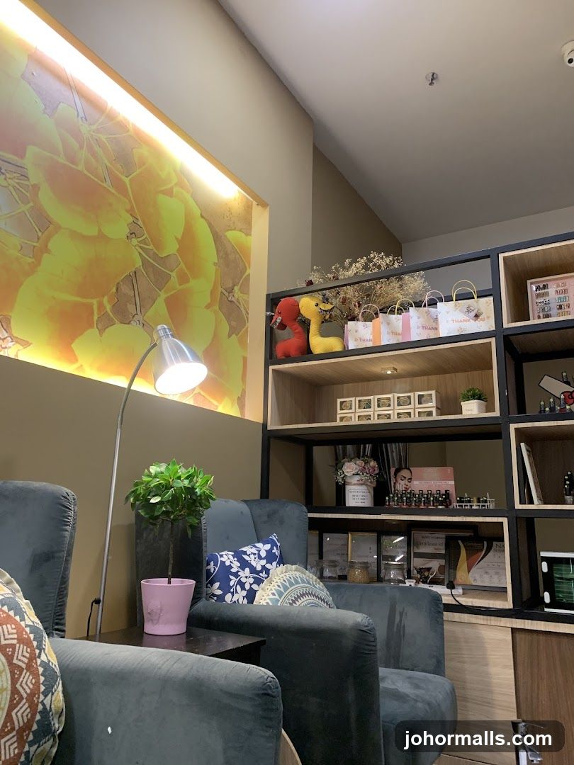 Cozy waiting area with decorative elements