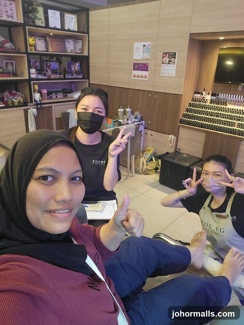 Nail Salon Staff and Customer