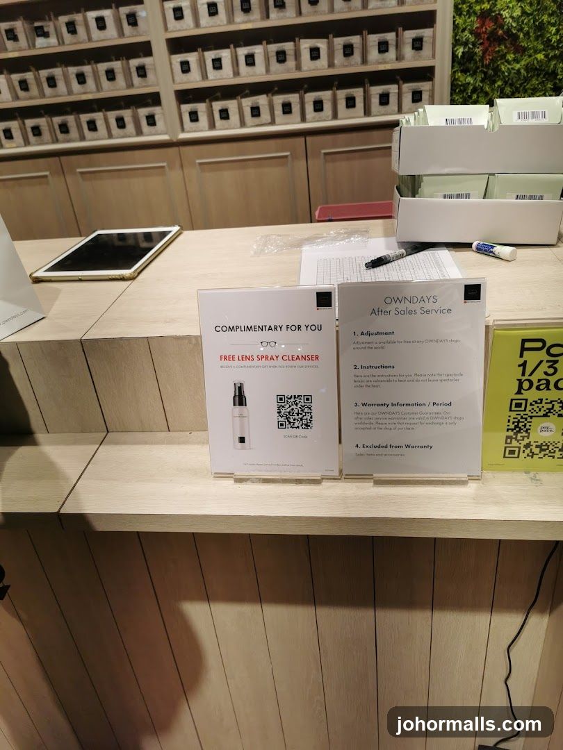 OWNDAYS After Sales Service Information