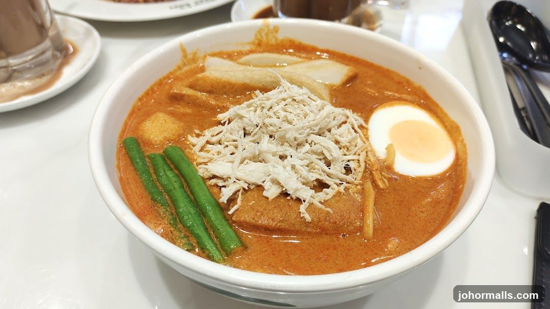 Laksa with Shredded Chicken and Egg
