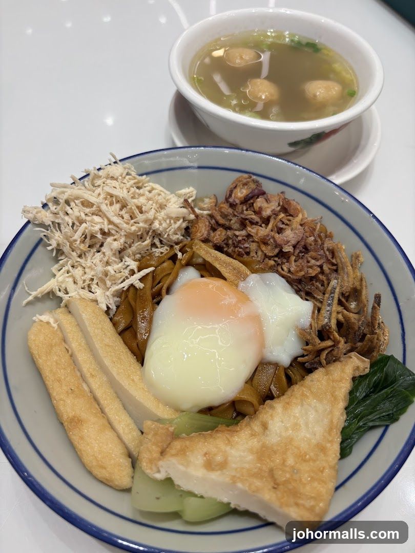 Noodles with Toppings and Soup