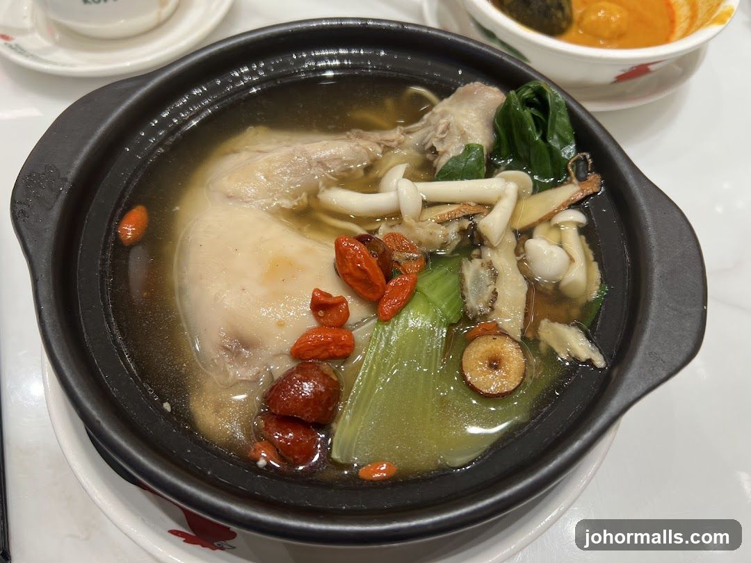Chicken Soup with Mushrooms and Goji Berries