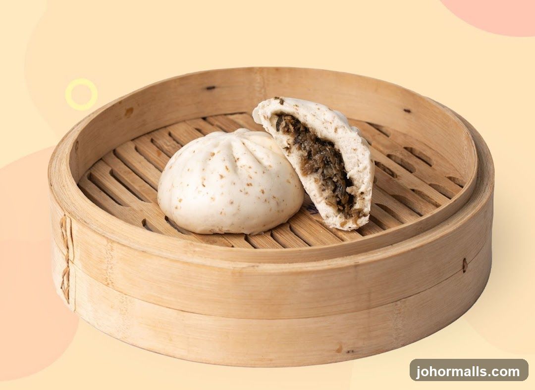 Steamed Buns in a Bamboo Steamer