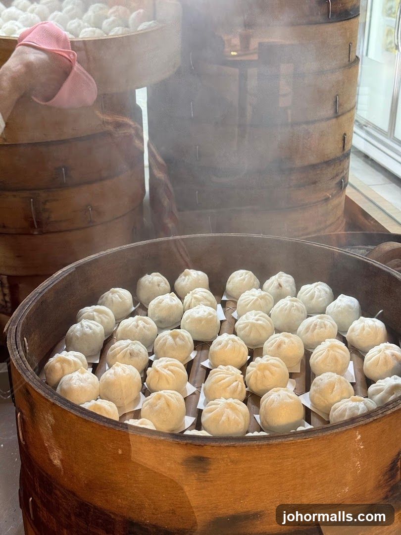 Steamed Buns in Bamboo Steamers