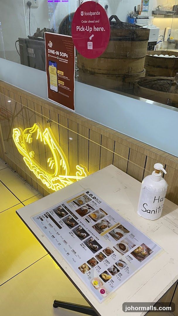 Restaurant Menu and Hand Sanitizer