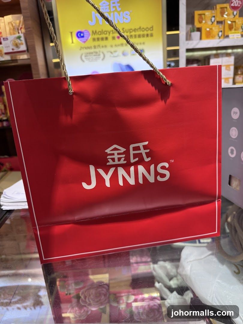 Red Shopping Bag with Brand Logo