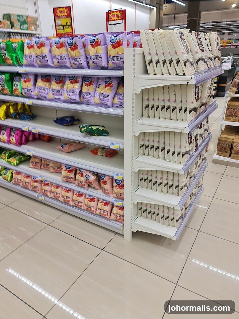 Snack Aisle in a Supermarket