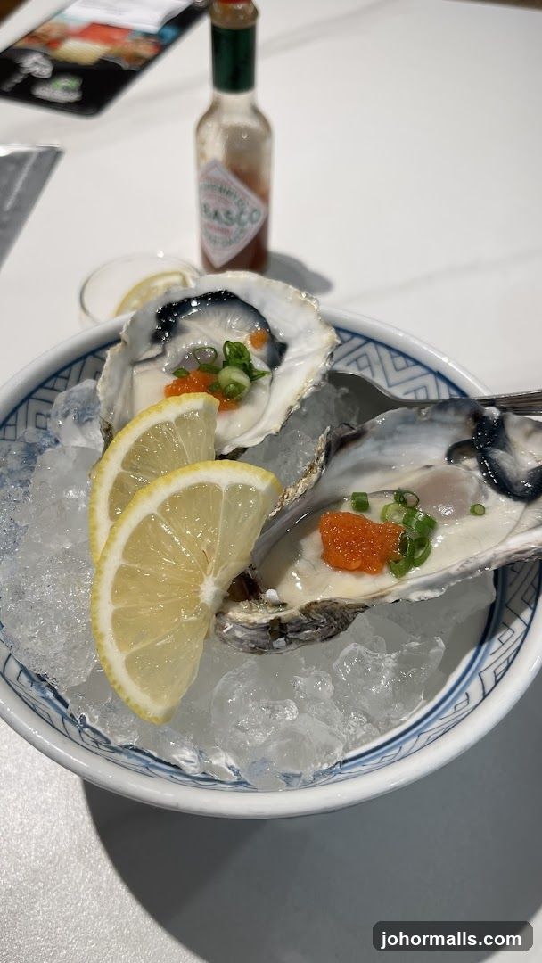 Oysters with Lemon and Tobasco