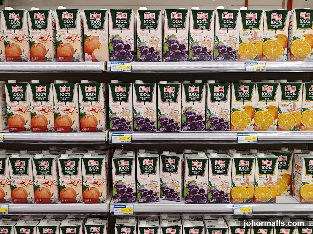 Juice Cartons on Shelves