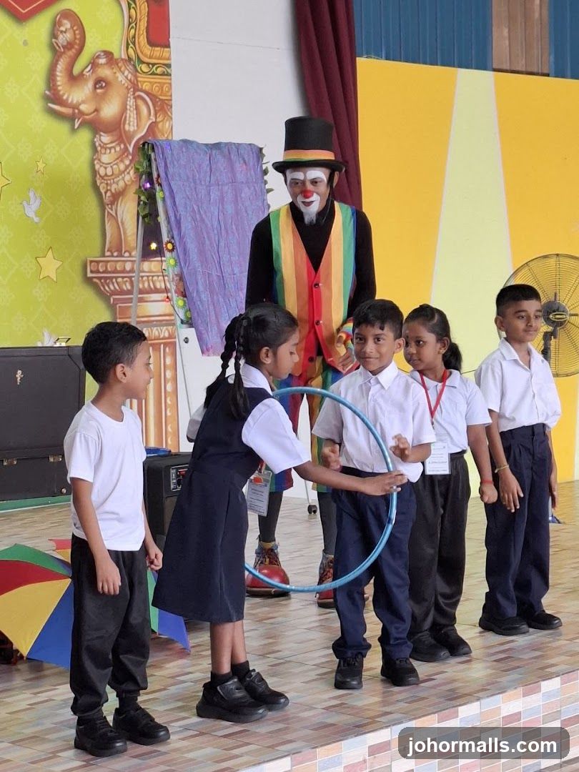 Clown and Children on Stage