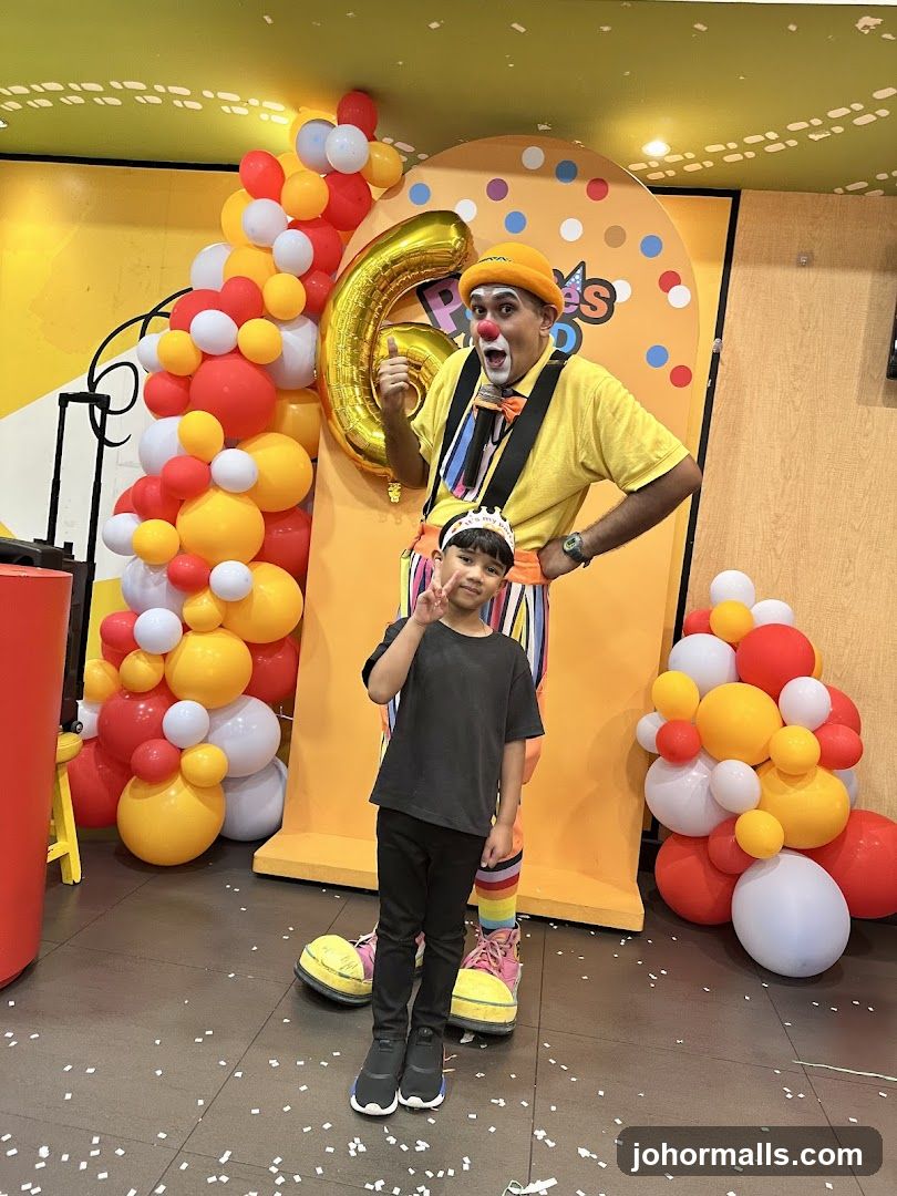 Clown and Child at a Birthday Party