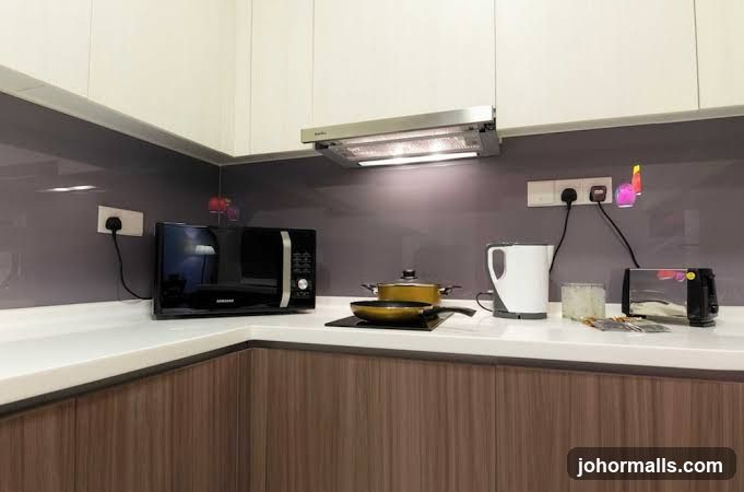 Modern Kitchen Countertop with Appliances