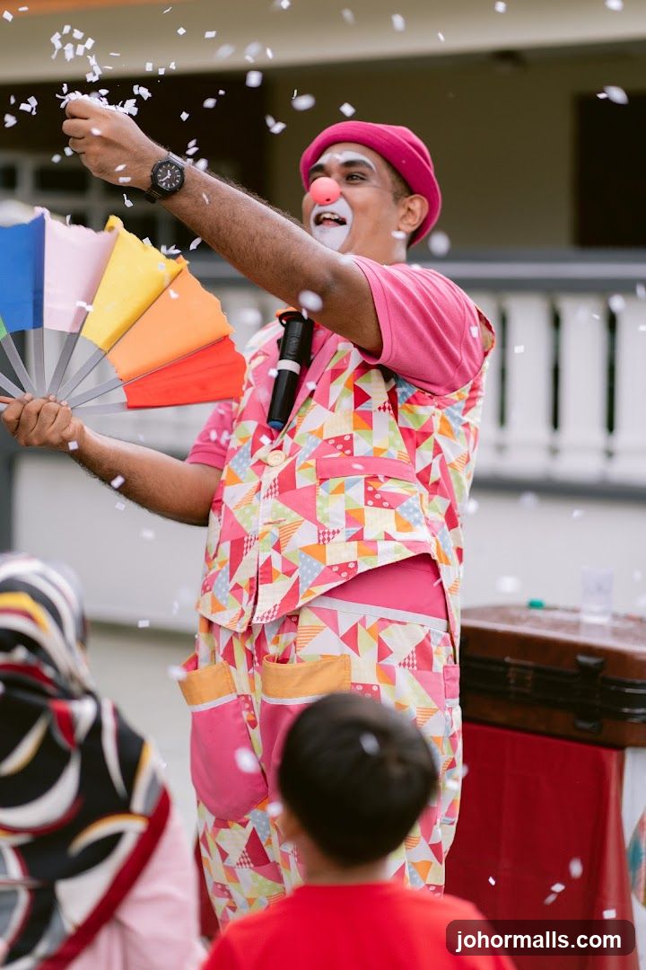 Clown with Confetti