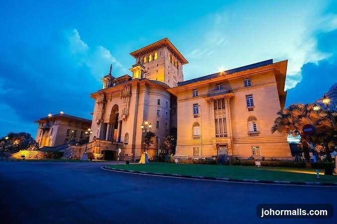 Grand Building Exterior at Dusk