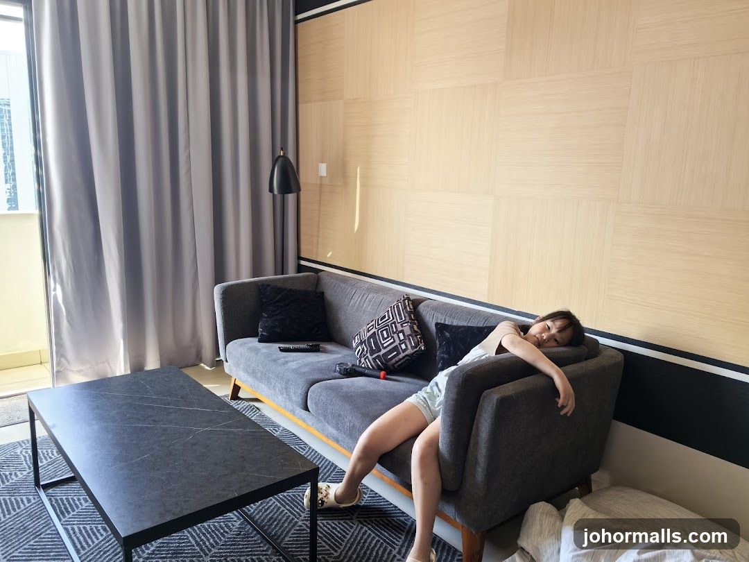 Woman relaxing on a sofa