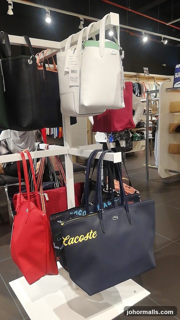 Lacoste Handbags Display