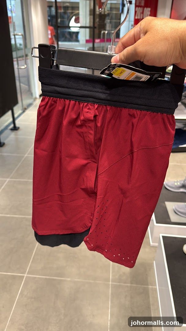 Red athletic shorts