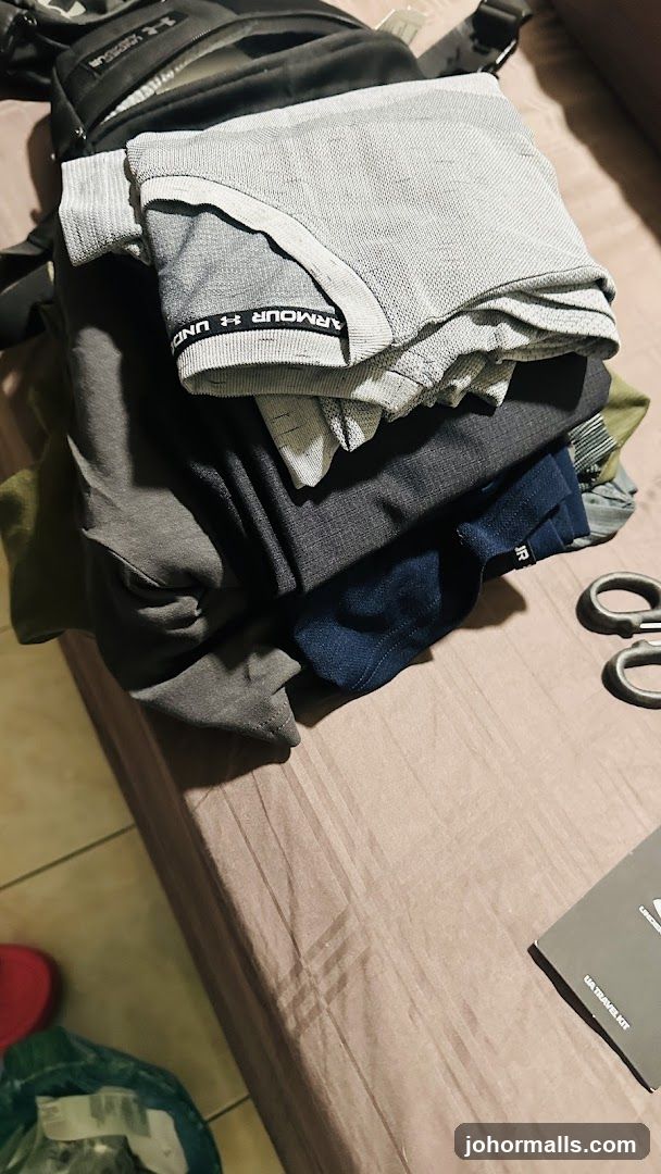 Folded Under Armour Clothing