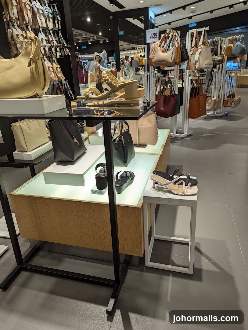 Handbags and Shoes Display