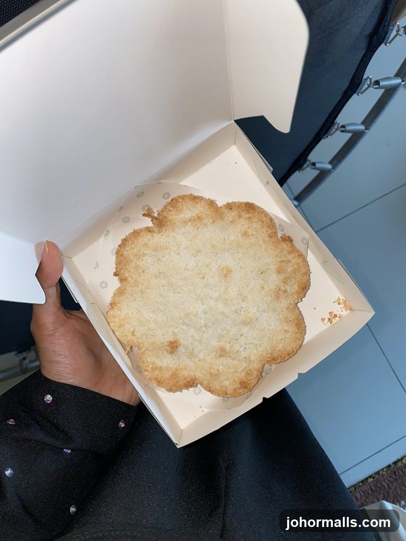 Coconut cookie in a box