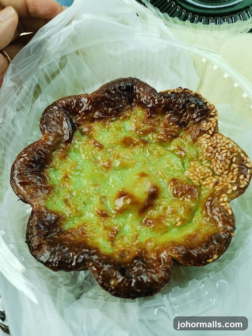 Green Custard Tart with Sesame Seeds