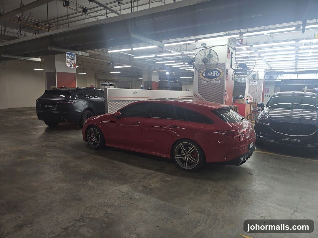 Cars in a garage