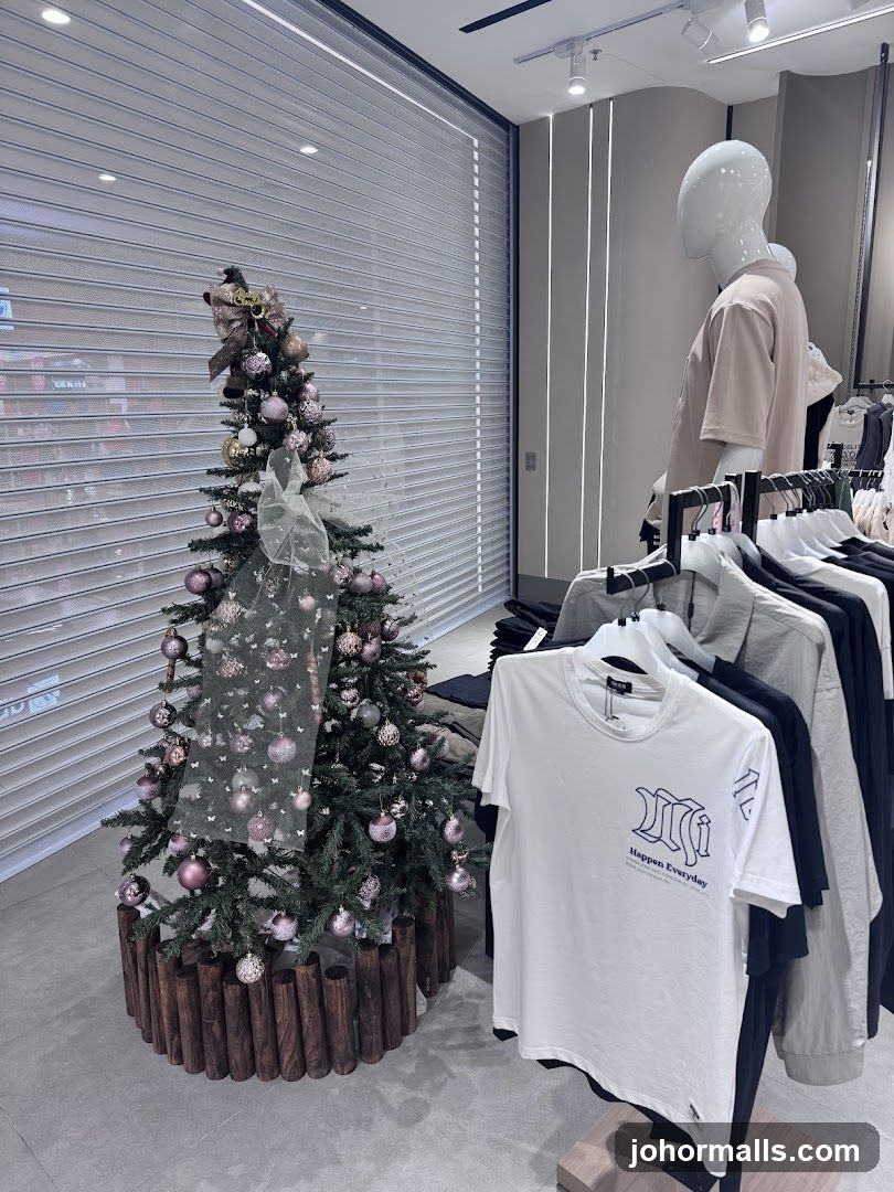 Christmas Tree and Clothing Display
