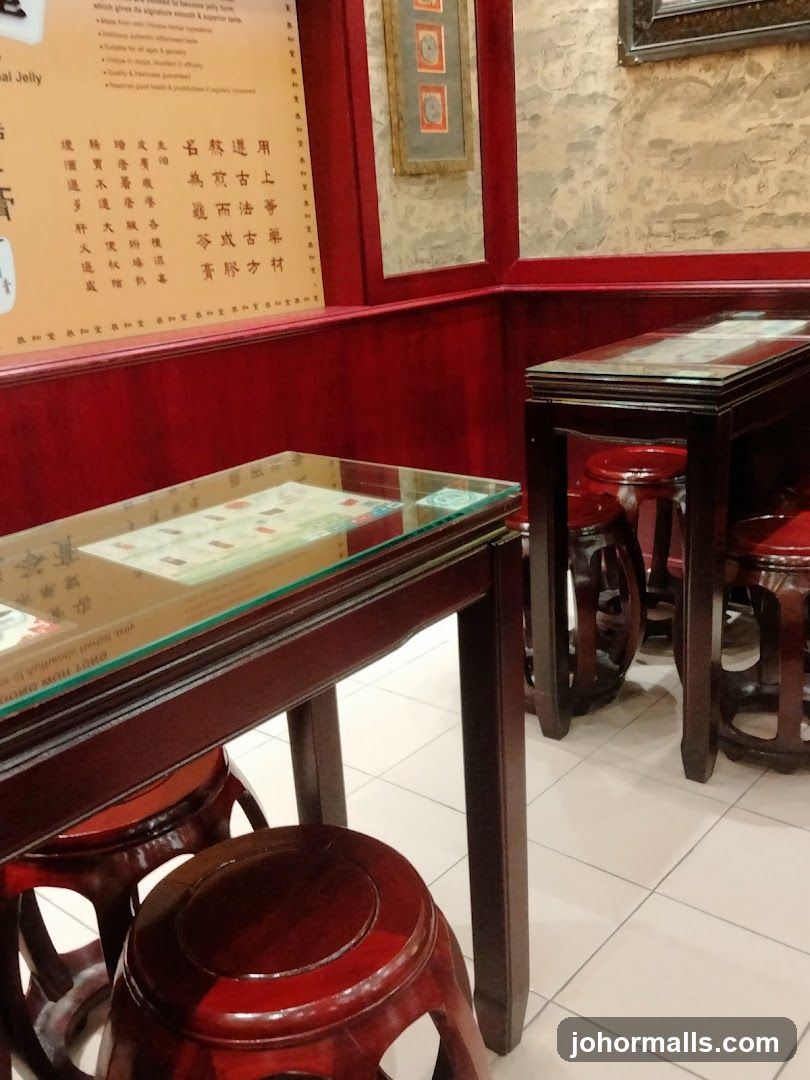 Restaurant Interior with Tables and Stools