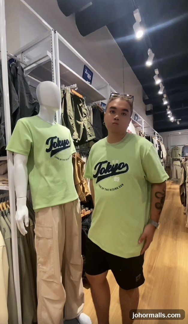 Mannequin and Man in Tokyo T-shirts