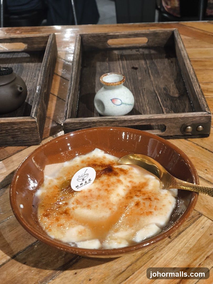 Dessert with Spoon and Teaware