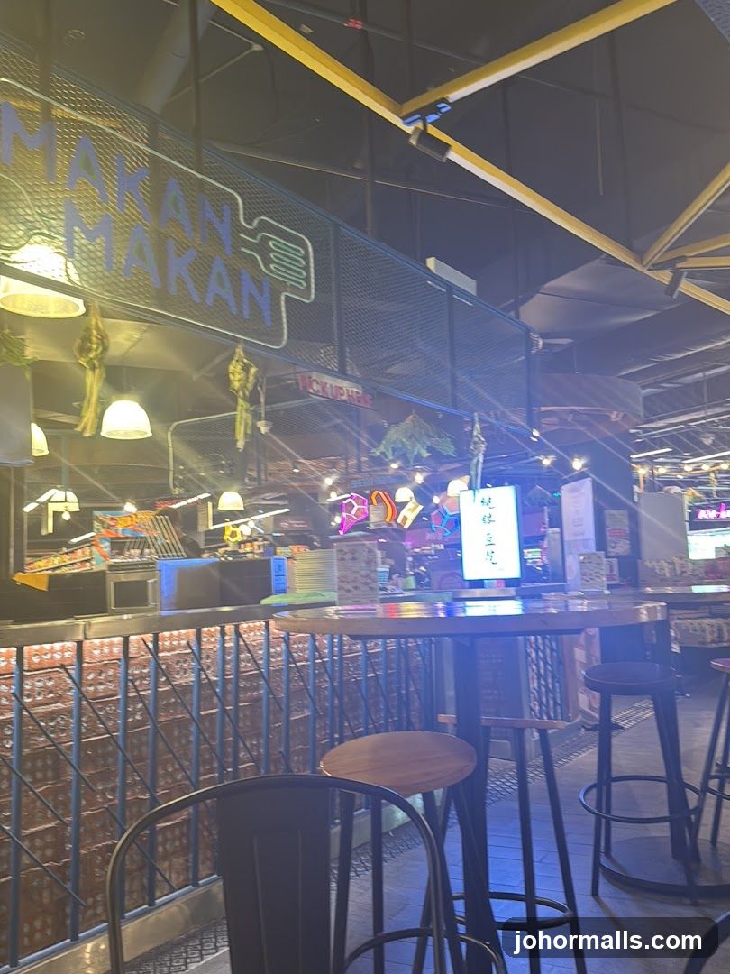 Restaurant Interior with Neon Signage