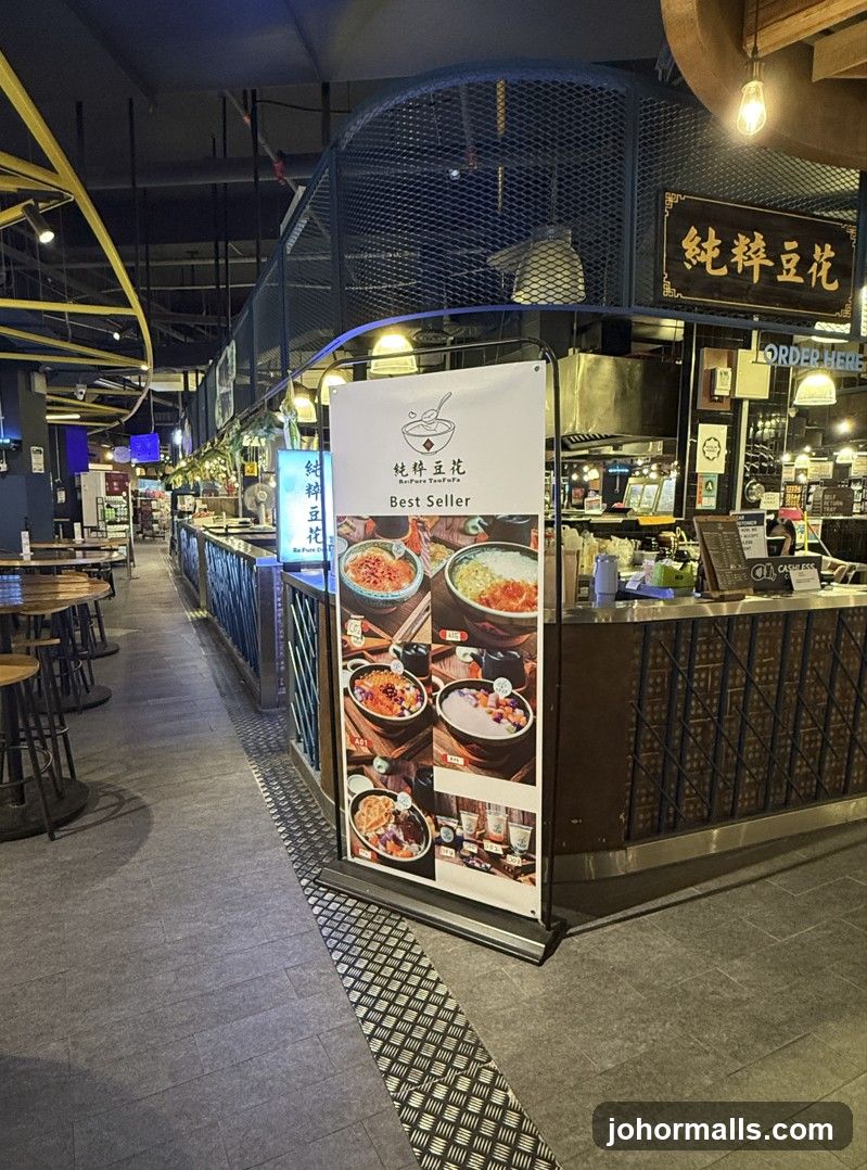 Food stall with best seller display